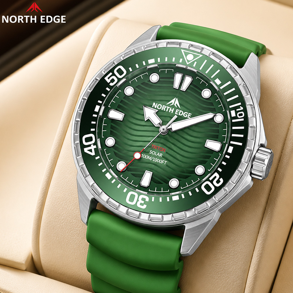 Altimeter Compass Watch - NORTH EDGE TRITON Solar Dive Watch